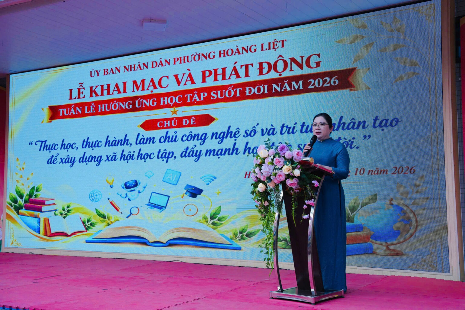 Bà Bùi Thị Ngọc Thủy chia sẻ về ý nghĩa của học tập suốt đời trong thời đại số. liet-4.jpg
